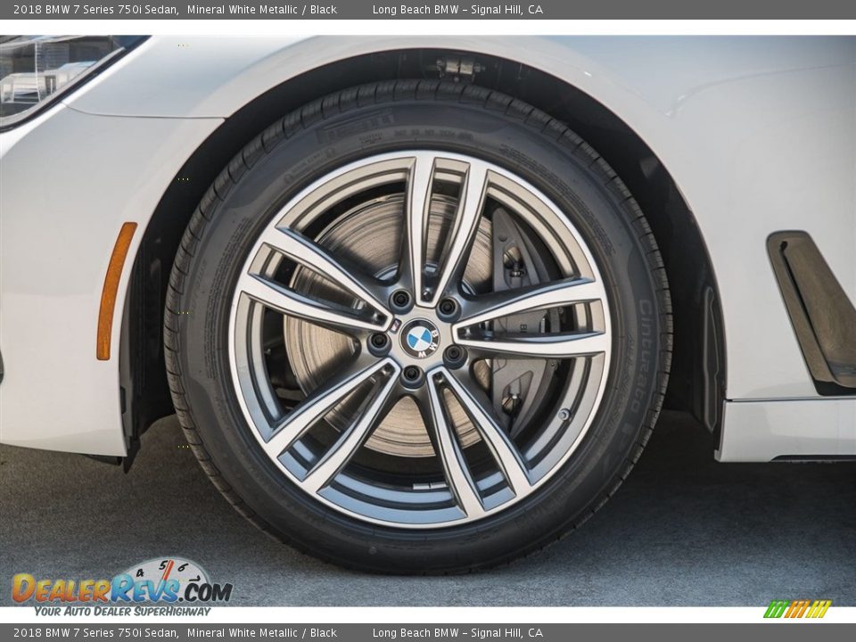 2018 BMW 7 Series 750i Sedan Mineral White Metallic / Black Photo #9