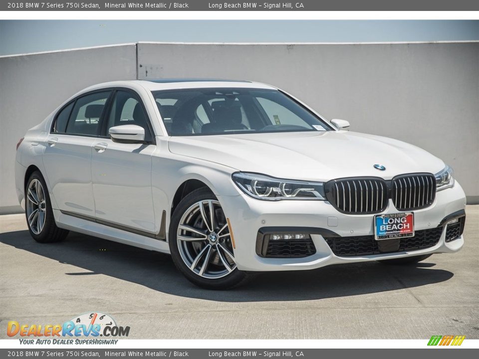 2018 BMW 7 Series 750i Sedan Mineral White Metallic / Black Photo #12