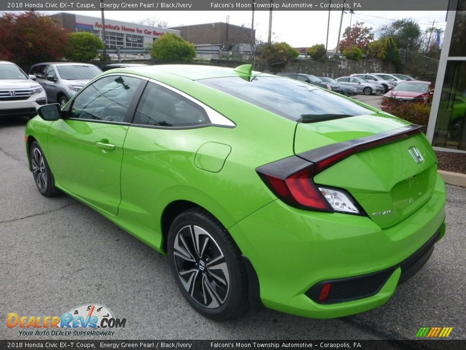 2018 Honda Civic EX-T Coupe Energy Green Pearl / Black/Ivory Photo #2