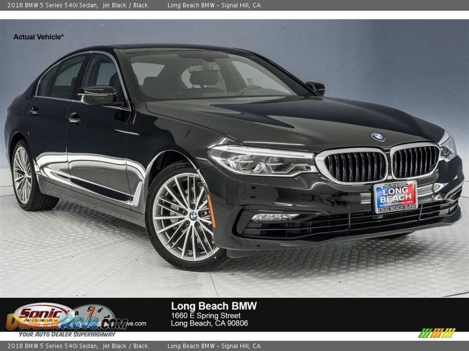 2018 BMW 5 Series 540i Sedan Jet Black / Black Photo #1