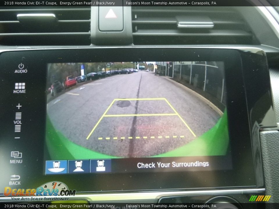 2018 Honda Civic EX-T Coupe Energy Green Pearl / Black/Ivory Photo #14