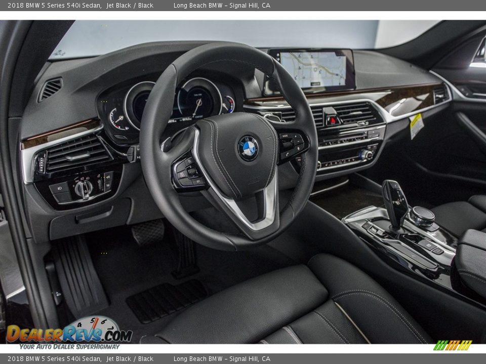 2018 BMW 5 Series 540i Sedan Jet Black / Black Photo #6
