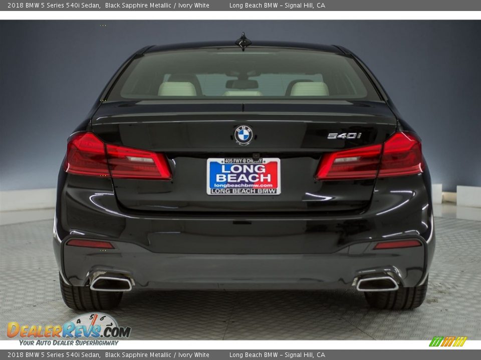 2018 BMW 5 Series 540i Sedan Black Sapphire Metallic / Ivory White Photo #3