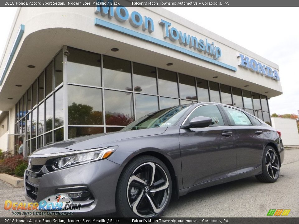 2018 Honda Accord Sport Sedan Modern Steel Metallic / Black Photo #1