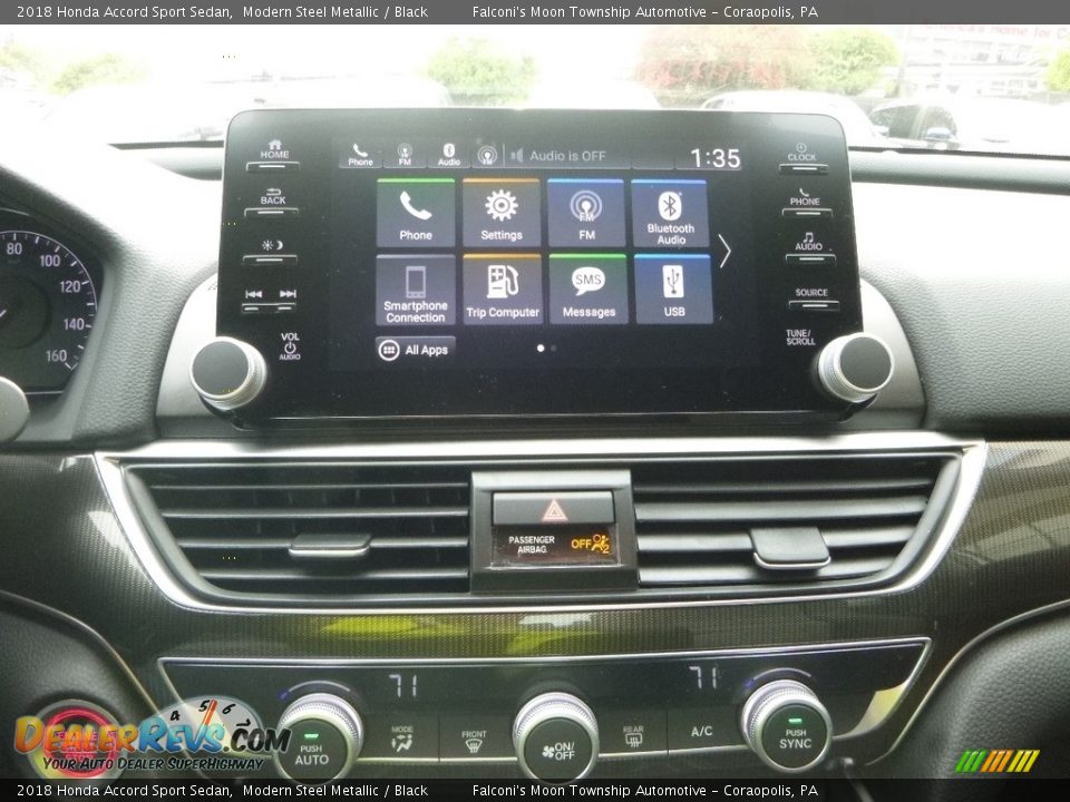 2018 Honda Accord Sport Sedan Modern Steel Metallic / Black Photo #14