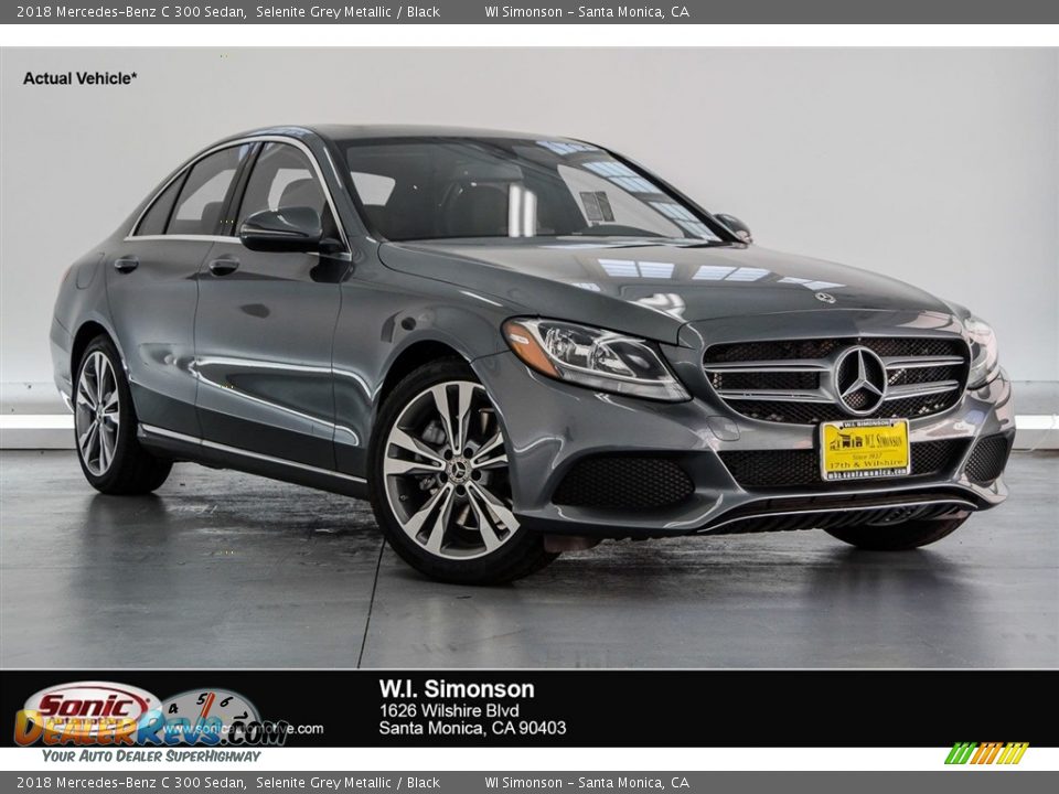 2018 Mercedes-Benz C 300 Sedan Selenite Grey Metallic / Black Photo #1