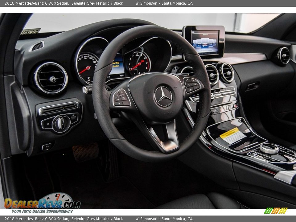 2018 Mercedes-Benz C 300 Sedan Selenite Grey Metallic / Black Photo #6