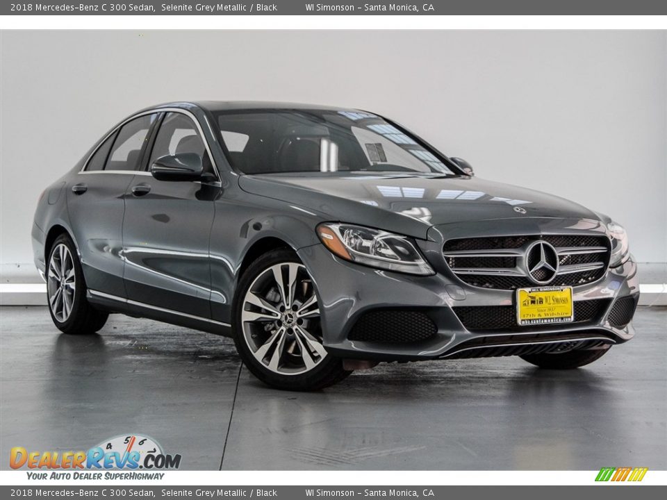 2018 Mercedes-Benz C 300 Sedan Selenite Grey Metallic / Black Photo #12