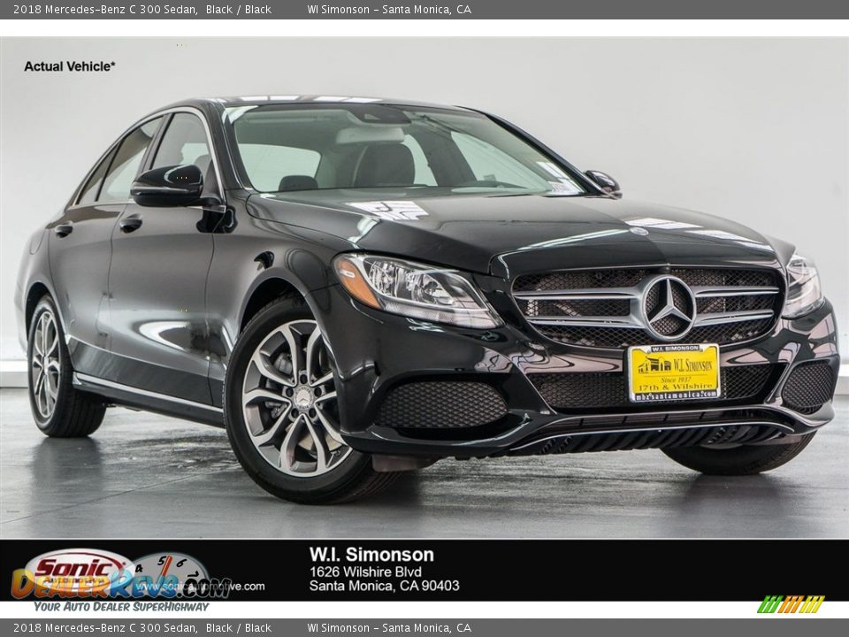 2018 Mercedes-Benz C 300 Sedan Black / Black Photo #1