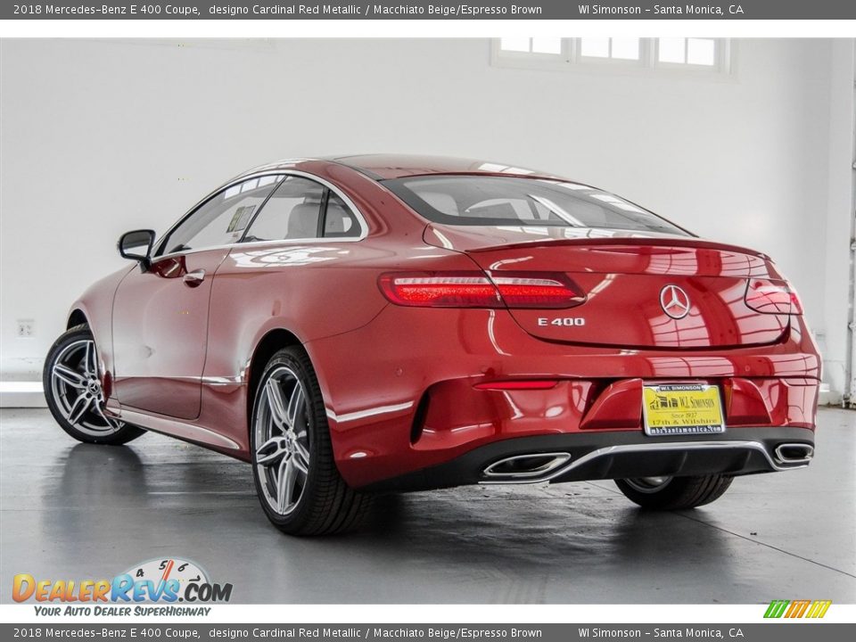 2018 Mercedes-Benz E 400 Coupe designo Cardinal Red Metallic / Macchiato Beige/Espresso Brown Photo #3