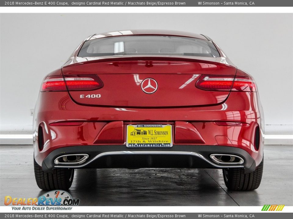 2018 Mercedes-Benz E 400 Coupe designo Cardinal Red Metallic / Macchiato Beige/Espresso Brown Photo #4