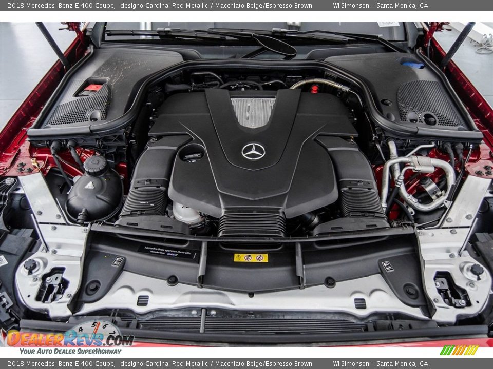 2018 Mercedes-Benz E 400 Coupe designo Cardinal Red Metallic / Macchiato Beige/Espresso Brown Photo #8