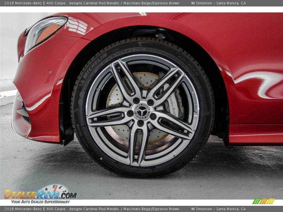 2018 Mercedes-Benz E 400 Coupe designo Cardinal Red Metallic / Macchiato Beige/Espresso Brown Photo #9