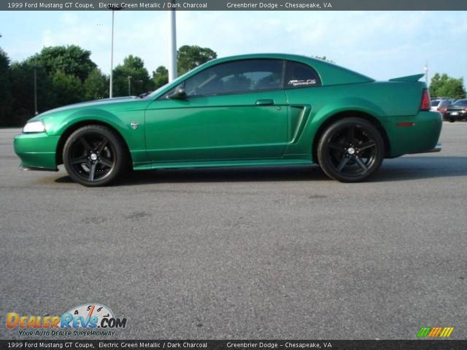 1999 Ford Mustang GT Coupe Electric Green Metallic / Dark Charcoal Photo #4