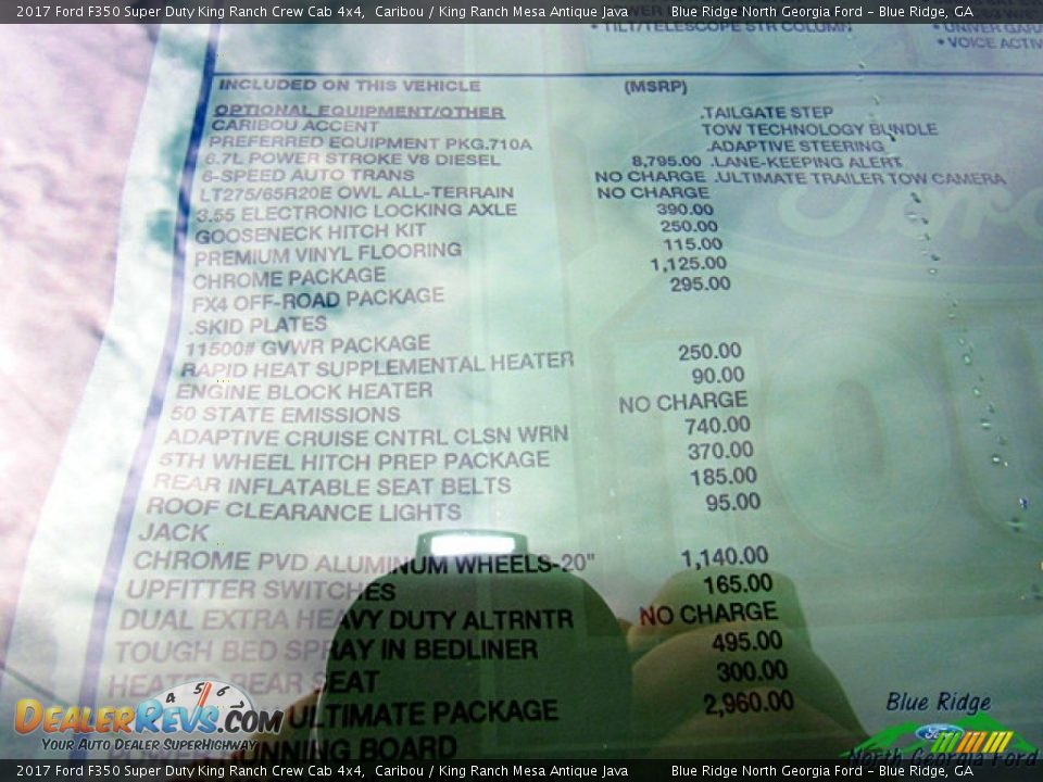 2017 Ford F350 Super Duty King Ranch Crew Cab 4x4 Caribou / King Ranch Mesa Antique Java Photo #29