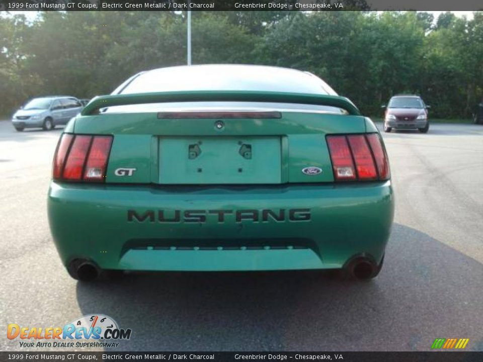 1999 Ford Mustang GT Coupe Electric Green Metallic / Dark Charcoal Photo #6