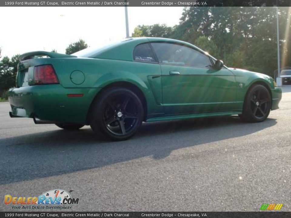 1999 Ford Mustang GT Coupe Electric Green Metallic / Dark Charcoal Photo #7