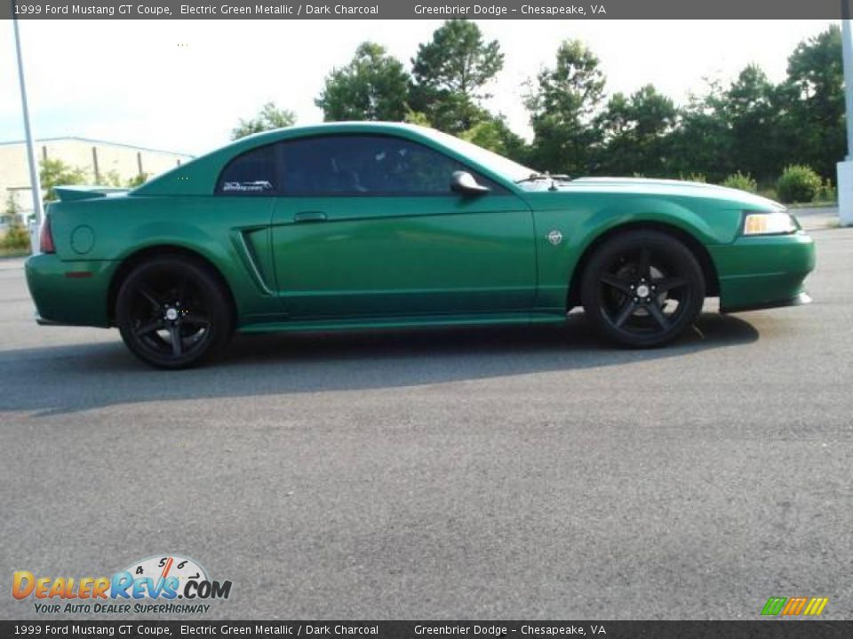 1999 Ford Mustang GT Coupe Electric Green Metallic / Dark Charcoal Photo #8