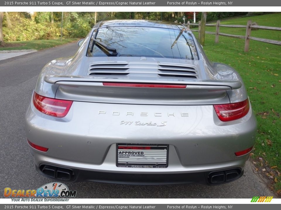 2015 Porsche 911 Turbo S Coupe GT Silver Metallic / Espresso/Cognac Natural Leather Photo #5