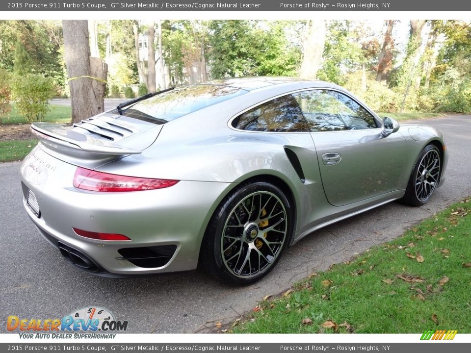 2015 Porsche 911 Turbo S Coupe GT Silver Metallic / Espresso/Cognac Natural Leather Photo #6