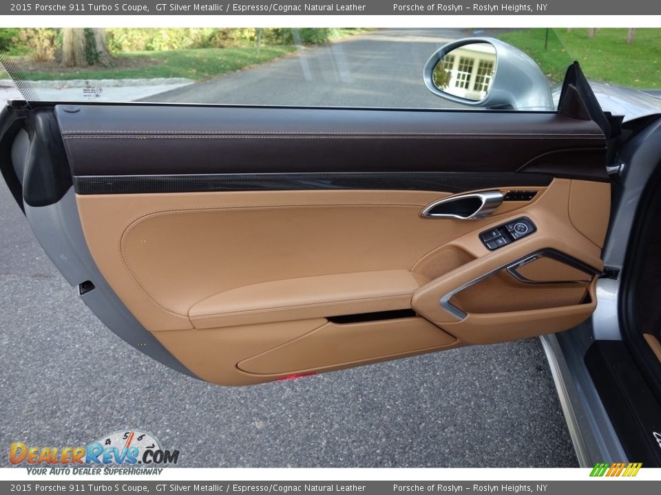 2015 Porsche 911 Turbo S Coupe GT Silver Metallic / Espresso/Cognac Natural Leather Photo #11
