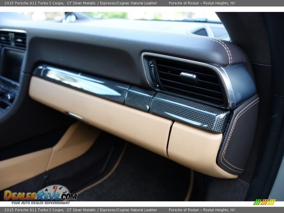 2015 Porsche 911 Turbo S Coupe GT Silver Metallic / Espresso/Cognac Natural Leather Photo #14