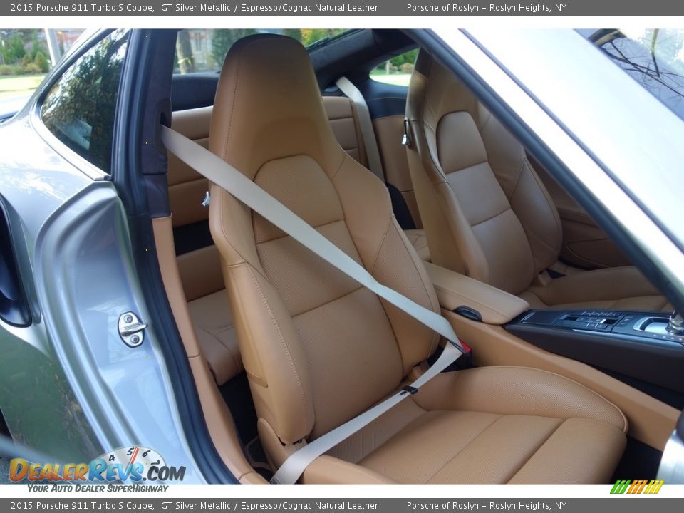 2015 Porsche 911 Turbo S Coupe GT Silver Metallic / Espresso/Cognac Natural Leather Photo #15