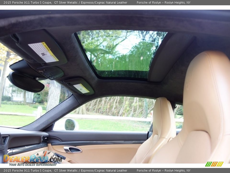 2015 Porsche 911 Turbo S Coupe GT Silver Metallic / Espresso/Cognac Natural Leather Photo #17