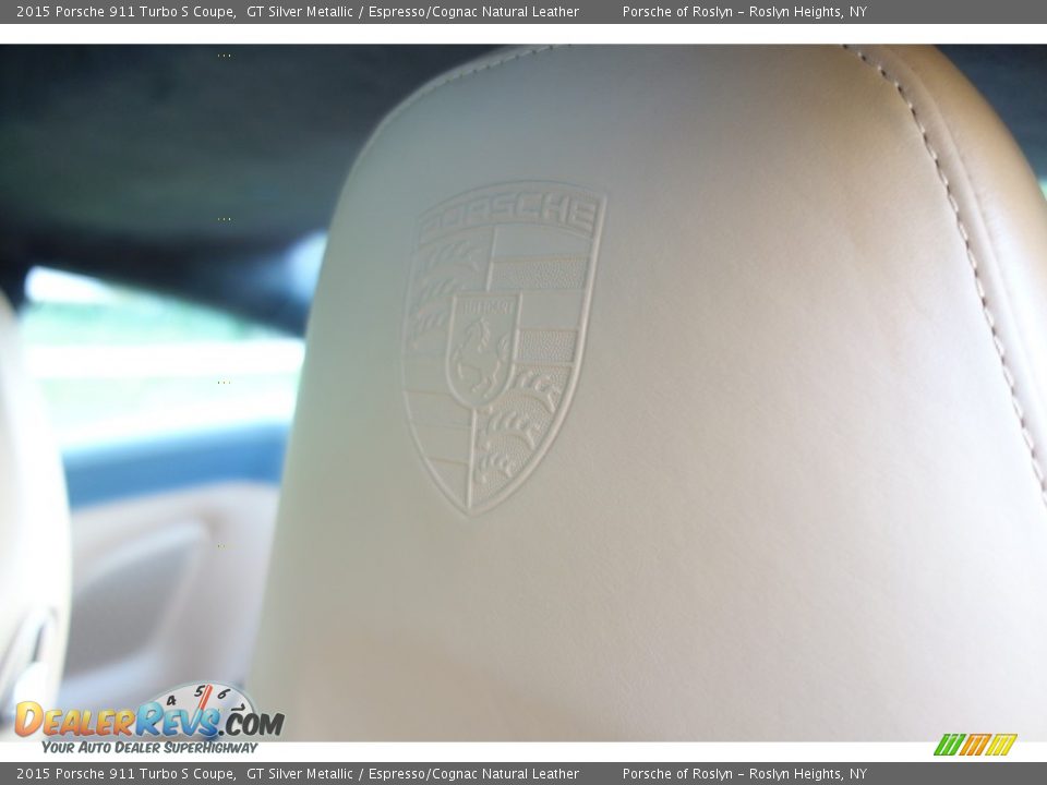 2015 Porsche 911 Turbo S Coupe GT Silver Metallic / Espresso/Cognac Natural Leather Photo #22