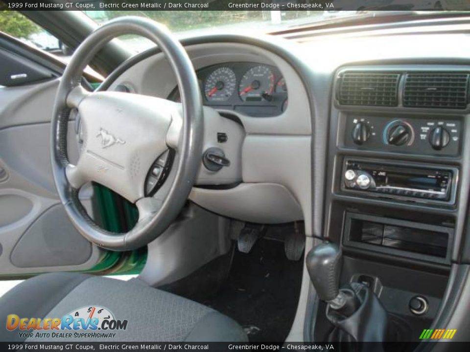 1999 Ford Mustang GT Coupe Electric Green Metallic / Dark Charcoal Photo #14