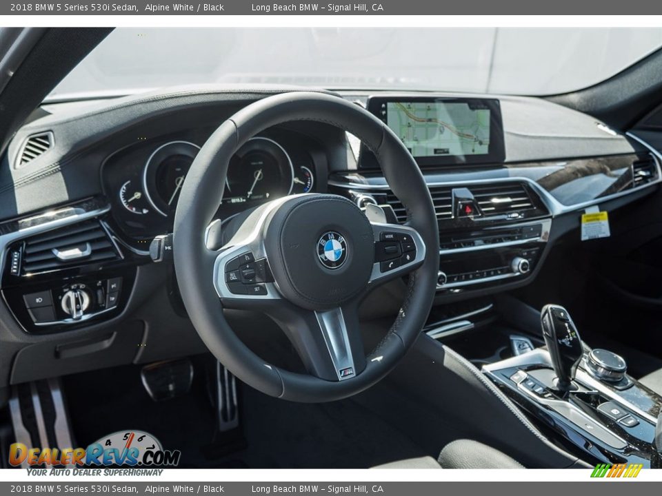 2018 BMW 5 Series 530i Sedan Alpine White / Black Photo #5