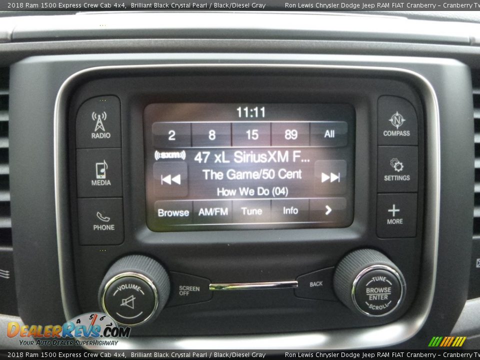 2018 Ram 1500 Express Crew Cab 4x4 Brilliant Black Crystal Pearl / Black/Diesel Gray Photo #18