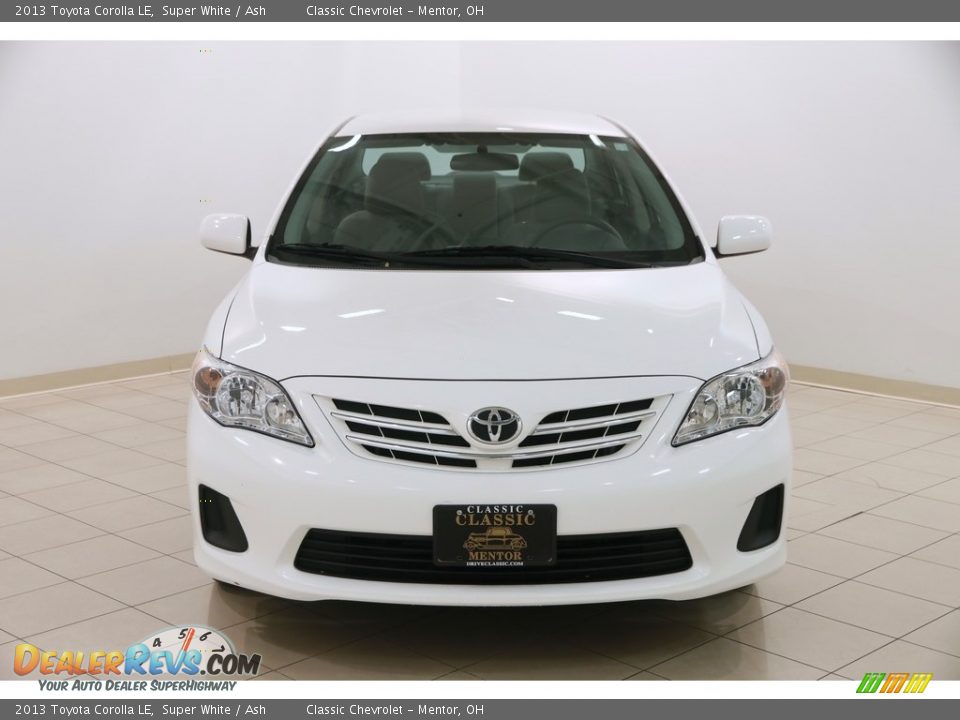 2013 Toyota Corolla LE Super White / Ash Photo #2