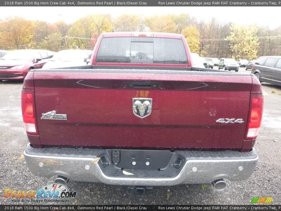 2018 Ram 1500 Big Horn Crew Cab 4x4 Delmonico Red Pearl / Black/Diesel Gray Photo #4
