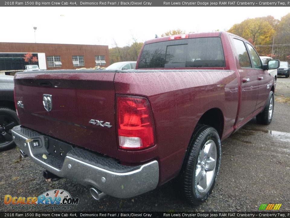 2018 Ram 1500 Big Horn Crew Cab 4x4 Delmonico Red Pearl / Black/Diesel Gray Photo #5