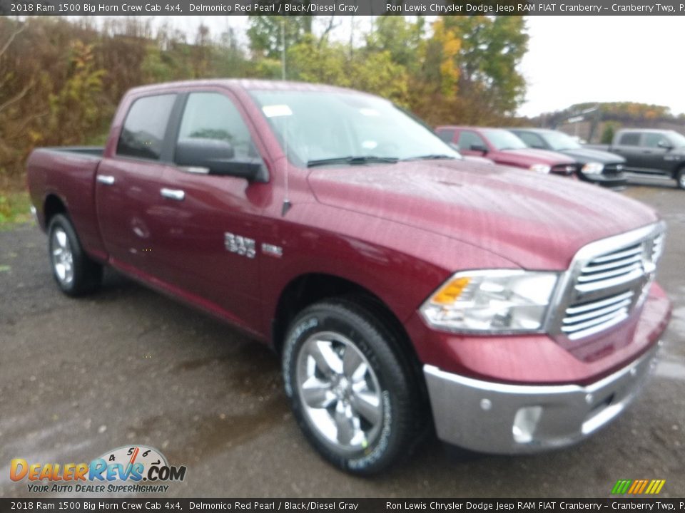 2018 Ram 1500 Big Horn Crew Cab 4x4 Delmonico Red Pearl / Black/Diesel Gray Photo #7