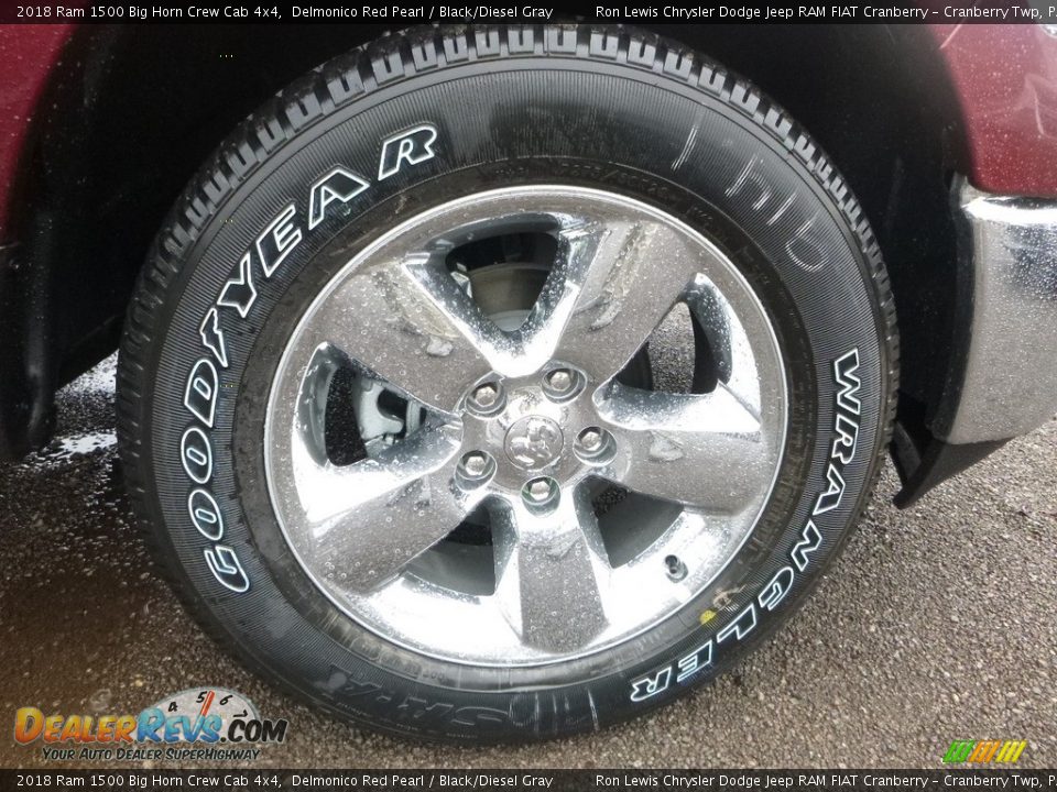 2018 Ram 1500 Big Horn Crew Cab 4x4 Delmonico Red Pearl / Black/Diesel Gray Photo #9
