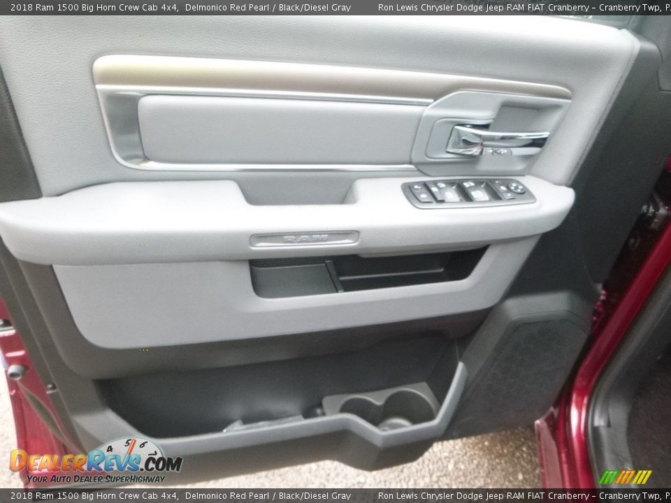 2018 Ram 1500 Big Horn Crew Cab 4x4 Delmonico Red Pearl / Black/Diesel Gray Photo #14