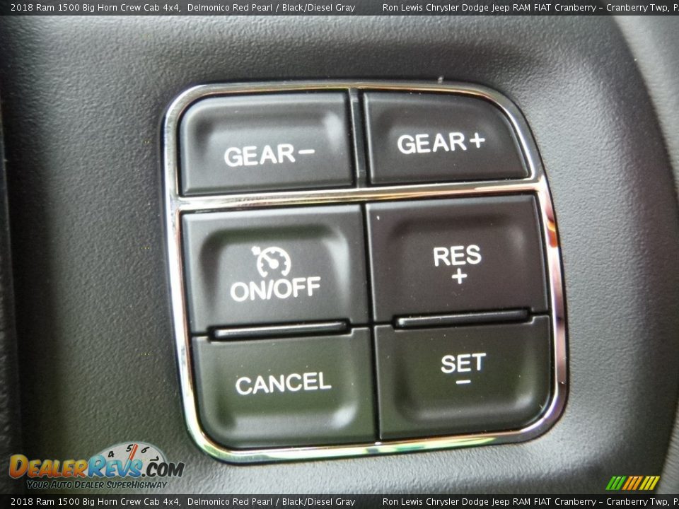 2018 Ram 1500 Big Horn Crew Cab 4x4 Delmonico Red Pearl / Black/Diesel Gray Photo #19