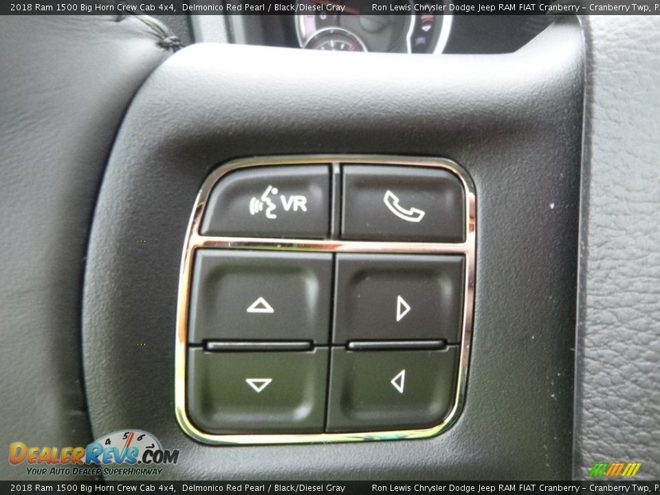 2018 Ram 1500 Big Horn Crew Cab 4x4 Delmonico Red Pearl / Black/Diesel Gray Photo #20