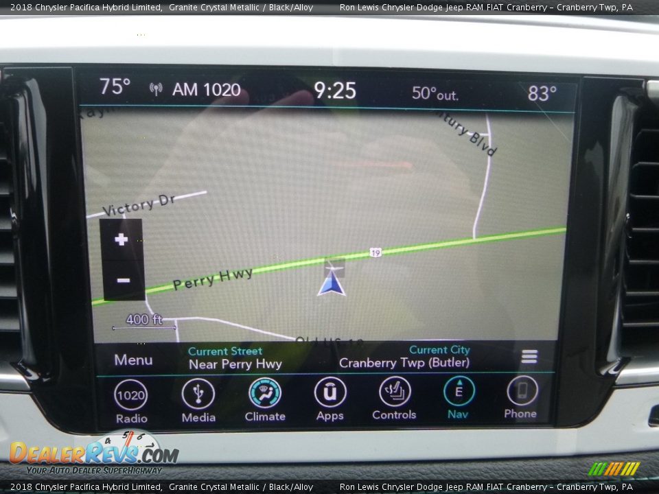 Navigation of 2018 Chrysler Pacifica Hybrid Limited Photo #17