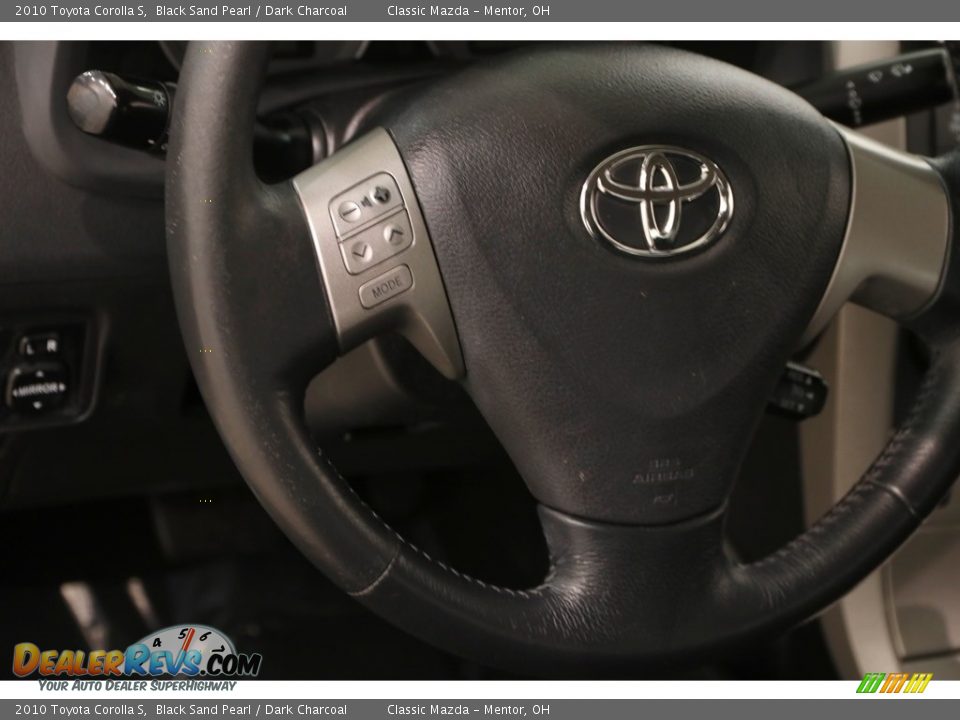 2010 Toyota Corolla S Black Sand Pearl / Dark Charcoal Photo #6