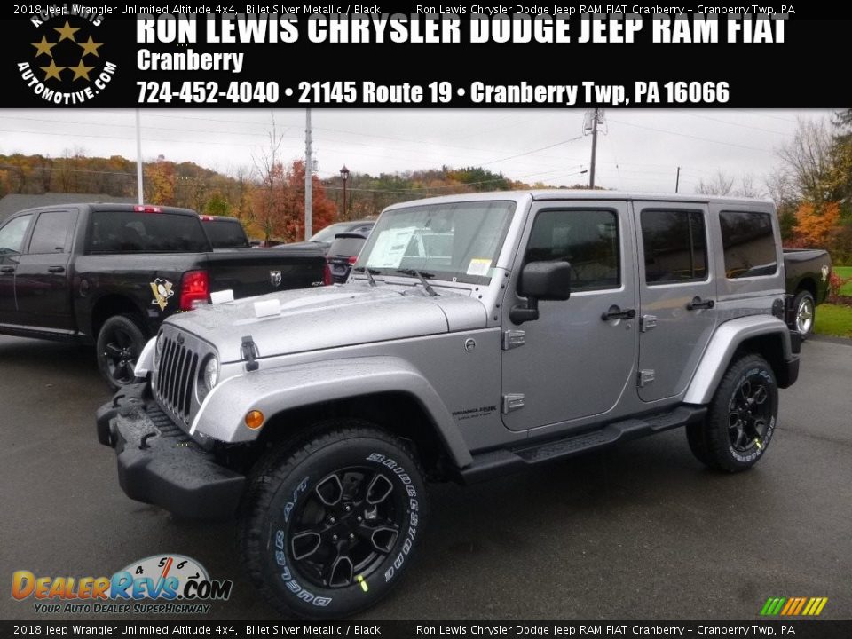 2018 Jeep Wrangler Unlimited Altitude 4x4 Billet Silver Metallic / Black Photo #1
