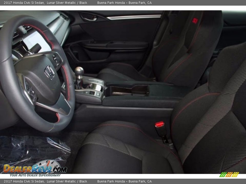 2017 Honda Civic Si Sedan Lunar Silver Metallic / Black Photo #9