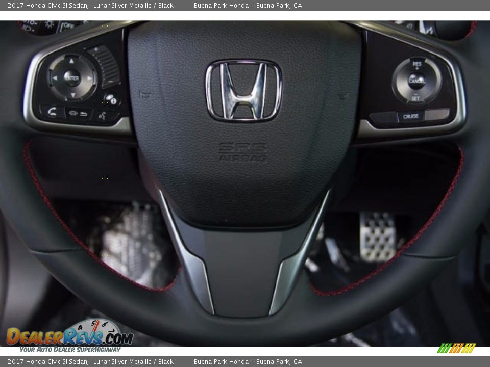 2017 Honda Civic Si Sedan Lunar Silver Metallic / Black Photo #10