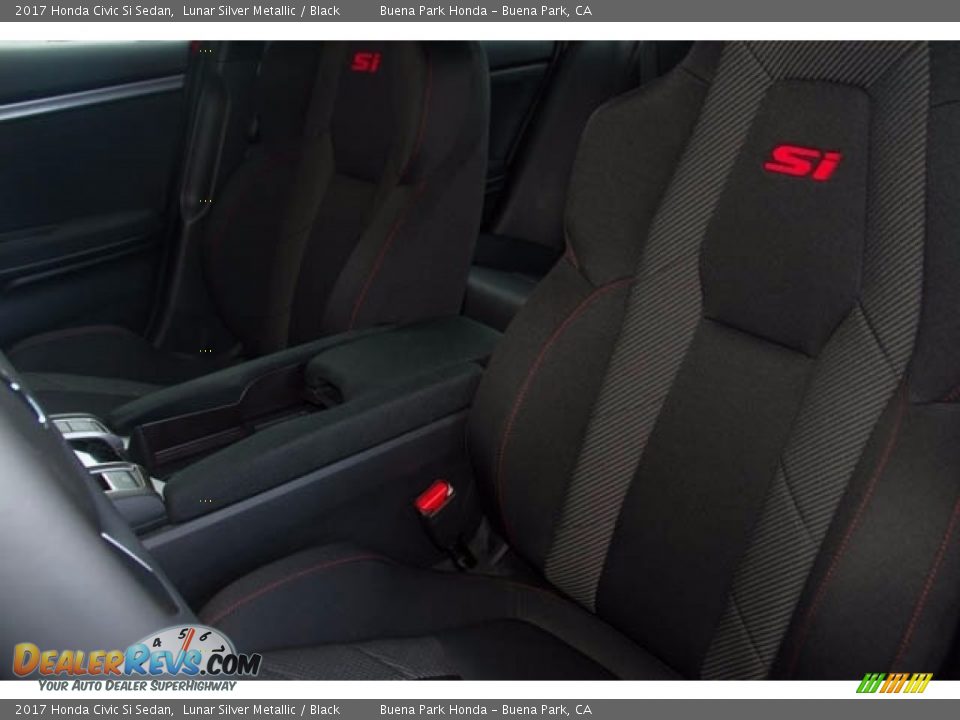 2017 Honda Civic Si Sedan Lunar Silver Metallic / Black Photo #11