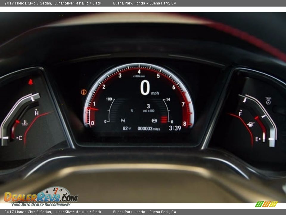 2017 Honda Civic Si Sedan Lunar Silver Metallic / Black Photo #17