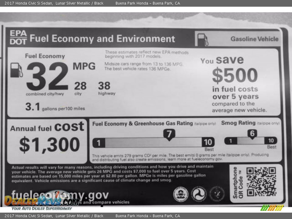 2017 Honda Civic Si Sedan Lunar Silver Metallic / Black Photo #19