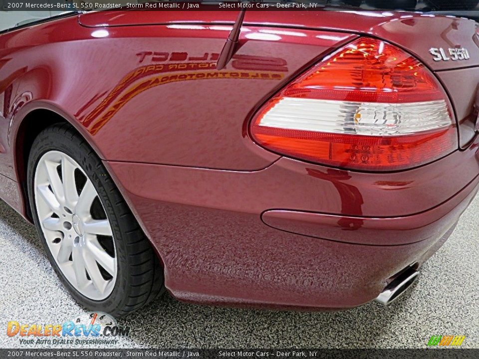 2007 Mercedes-Benz SL 550 Roadster Storm Red Metallic / Java Photo #13
