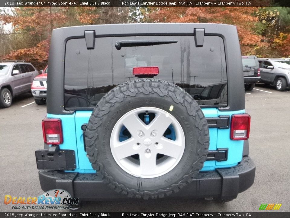 2018 Jeep Wrangler Unlimited Sport 4x4 Chief Blue / Black Photo #4